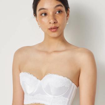 ブライダルインナー ロングブラジャー(ウエディング), ホワイト, model image number 0