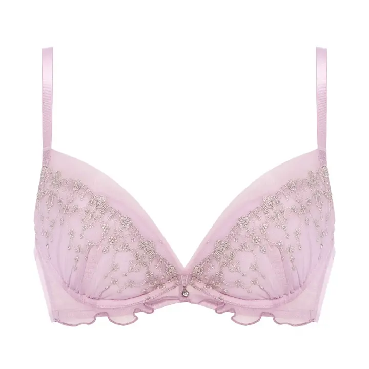 Daily AMOSTYLE デコルテビューティーブラ ブラ＆ショーツセット マイジュエリー, パープル, product image number 0