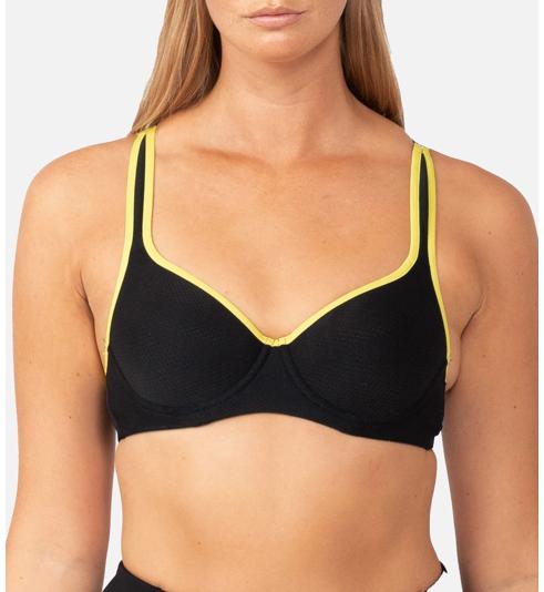 Triumph TRIACTION RACERBACK SPORTS BRA - Black\/green - Wired