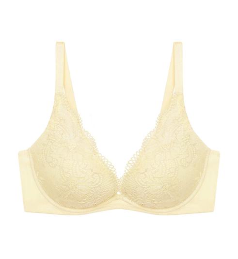 Triumph Simply Style Larkspur Wired Push Up Deep V Bra - Honey yellow - Wired