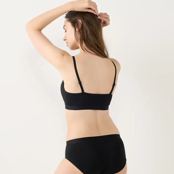 スロギー ゴーコットン ハーフトップ, ブラック, model image number 3