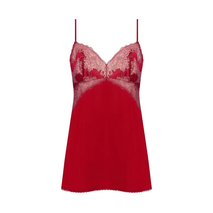 【SALE】天使のブラ スリムライン614 ロングキャミソール, レッド, product image number 0