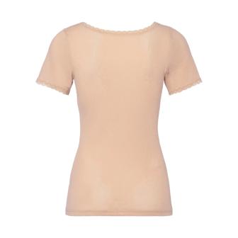 【SALE】コットン100％ メッシュ インナー5300 3分袖トップ, ベージュ, product image number 1