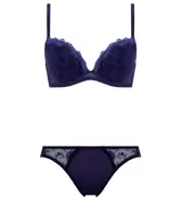 【SALE】エントリーコレクション 寄せブラ ブラ＆ショーツセット(ロココフィール)【WEB・一部店舗限定】, ブルー, product image number 1