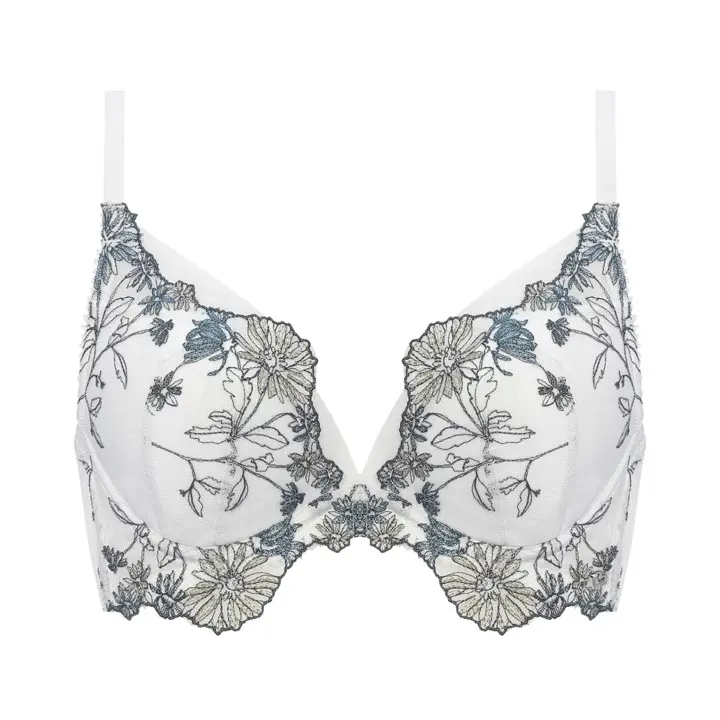 【SALE】DeepV ブラジャー(パッドなし) グレースフルフラワー, ホワイト, product image number 0