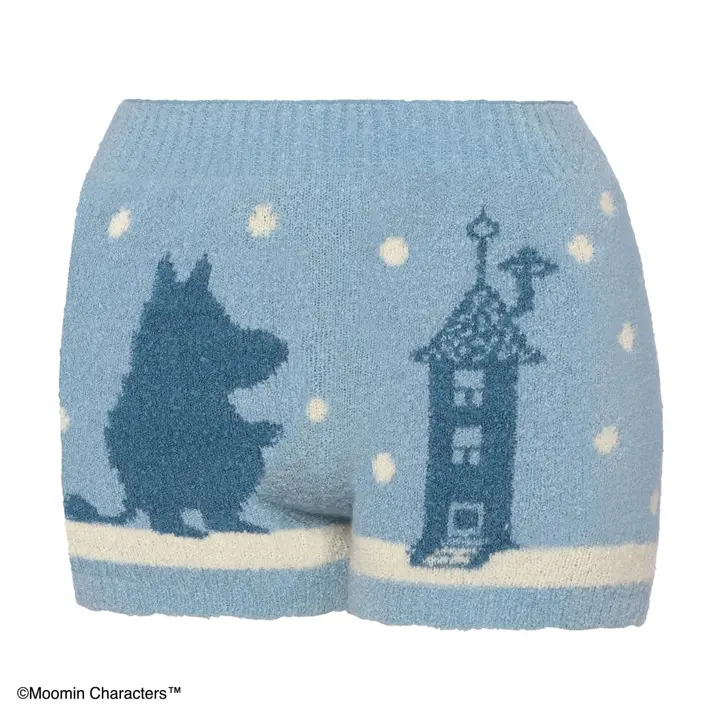 スロギーG073 ムーミン 1分丈ニットパンツ, ブルー, product image number 3