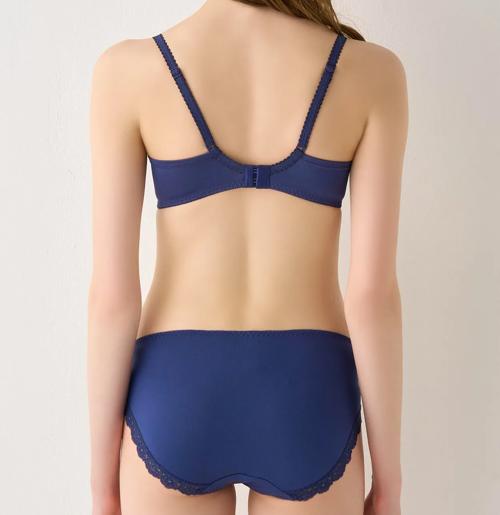 美胸フィットブラ アザレア レギュラーショーツ, ブルー, model image number 2