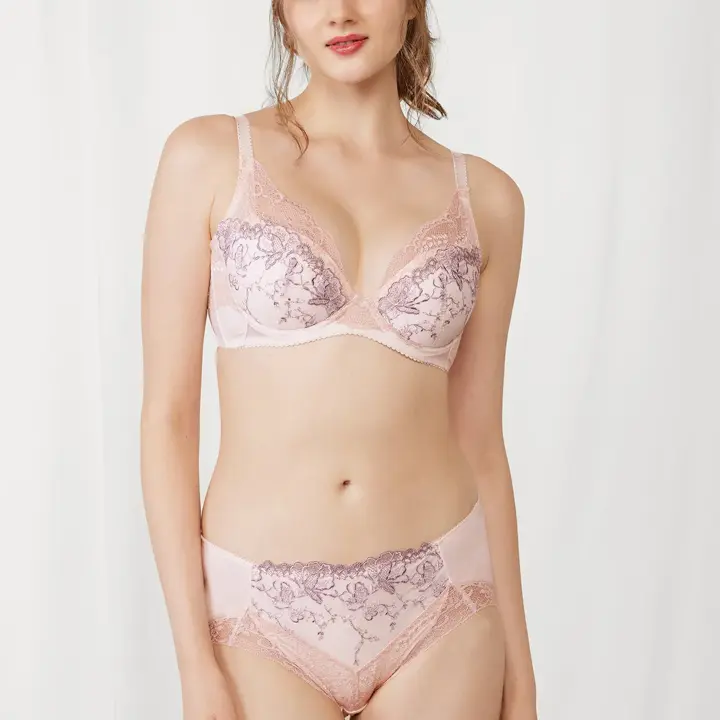 【SALE】トリンプ プレミアム ゴールドレーベル4004 ブラジャー(パッドなし), ピンク, model image number 1