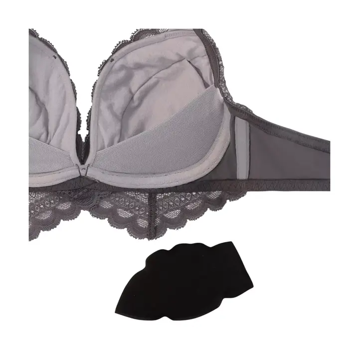 【SALE】夢みるブラ ノンワイヤー ブラジャー デイジーガーデン, グレー, product image number 3