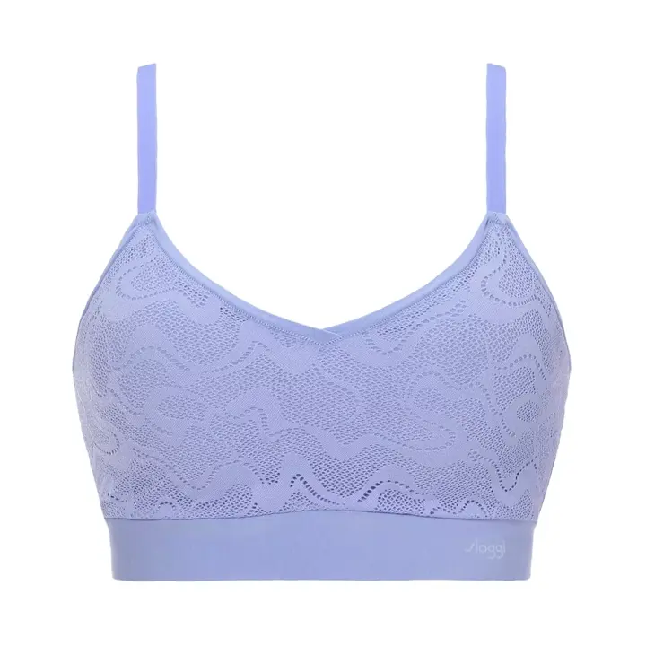 スロギー ゴー オールラウンド レース カップ付きハーフトップ, ブルー, product image number 0