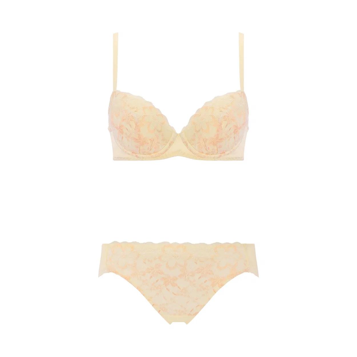 夢みるブラ(R) ライト ブラ＆ショーツセット ドリームデイリリー【一部カラーSALE】, ベージュ, product image number 1