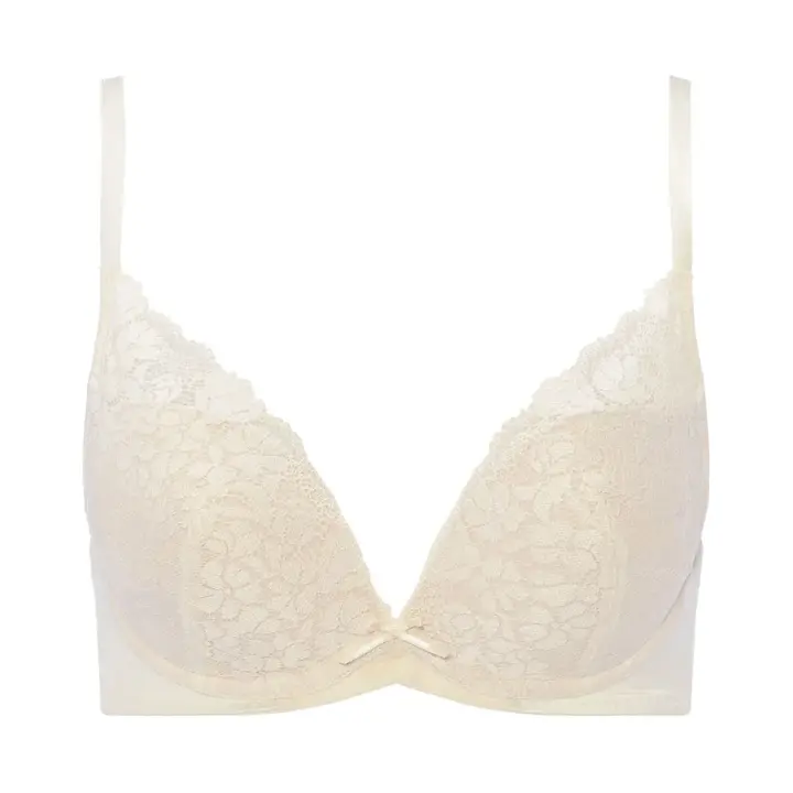 【WEB/アウトレット限定】夢みるブラ DeepV ブラ＆ショーツセット スウィンギングブーケ【一部カラーSALE】, ホワイト, product image number 0