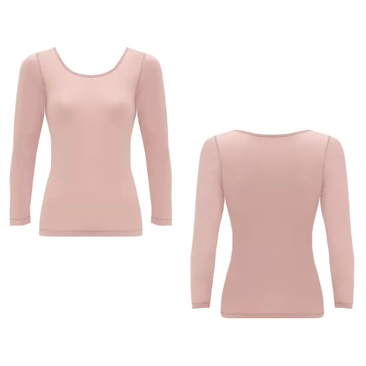 【SALE】コットン100％ インナー5280 7分袖トップ, ピンク, product image number 2