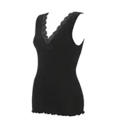 タンクトップ 保湿インナー, ブラック, product image number 3