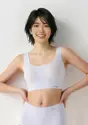 【WEB限定】綿混タイプ(スロギーG028)　カップ付きハーフトップ