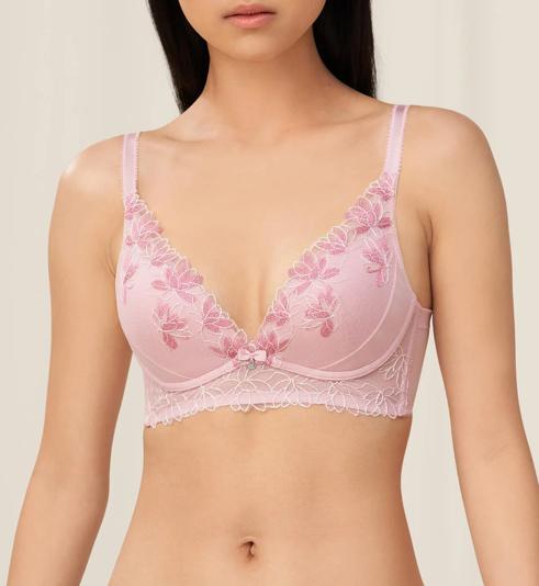 Triumph Aqua Acacia Non-Wired Push-Up Deep V Bra - Tender pink - Non-wired Bra