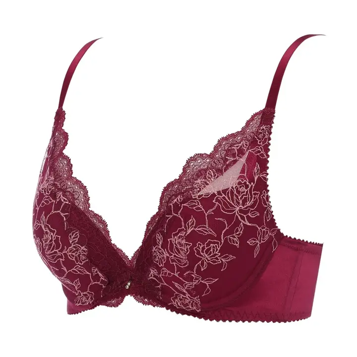 夢みるブラ DeepV ブラジャー ビューティー＆ローズ, レッド, product image number 2