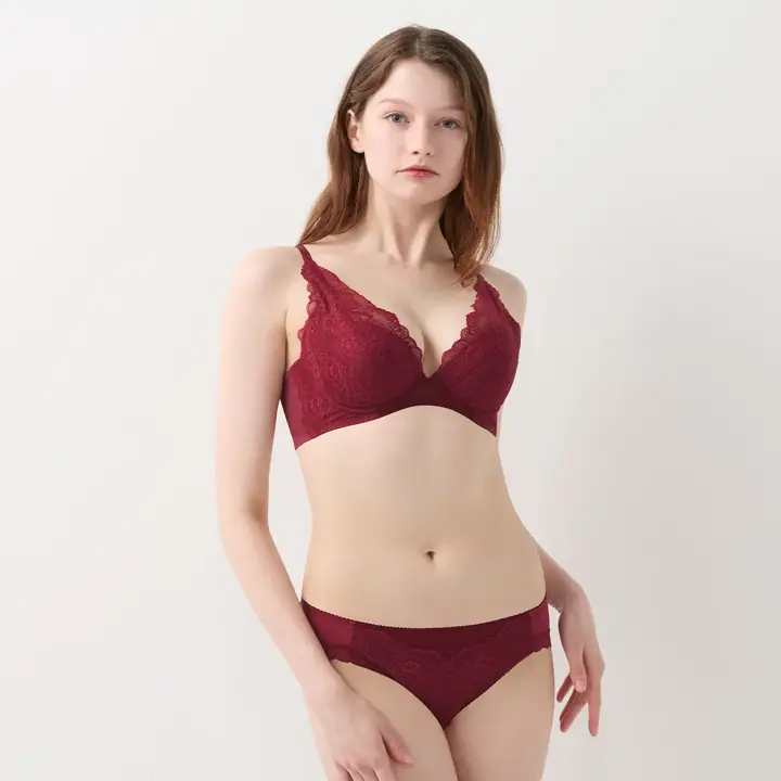 天使のブラ スリムライン632 ブラジャー【一部カラーSALE】, レッド, model image number 2