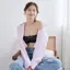 Daily Plus AMOSTYLEバンドゥ ブラジャー(ストラップ取り外し可)＆ショーツセット レースシック, ブラック, model image number 8