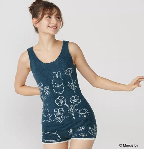 【SALE】スロギー ミッフィーコラボ あったか ニットパンツ, ブルー, model image number 1