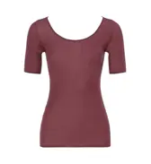 【SALE】薄くて軽い インナー5170 3分袖トップ, パープル, product image number 0