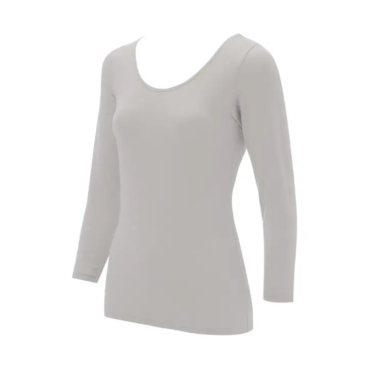 デイリートリンプ5410 8分袖トップ, グレー, product image number 2
