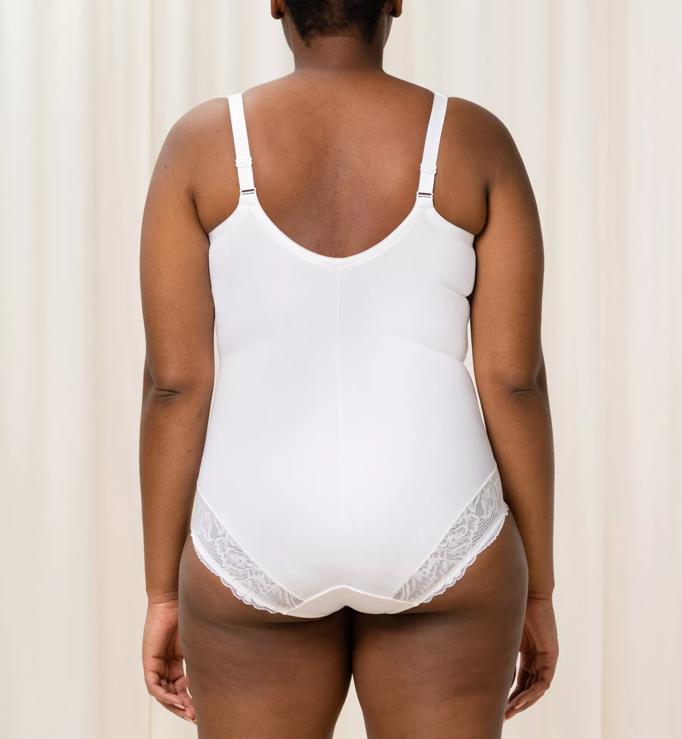 The Smoothing Lace Shapewear Bodysuit has so many features. Heres a fe