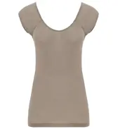 【SALE】シルク入り インナー5260 フレンチ袖トップ, グレー, product image number 0