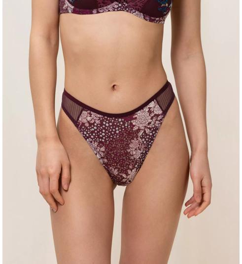 Triumph LAVISH SPOTLIGHT HIGH WAIST THONG - Claret - G-String