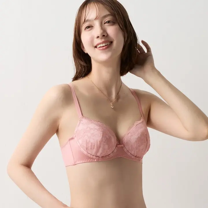 夢みるブラ(R) ライト ブラ＆ショーツセット デイジーシャワー【一部カラーSALE】, ピンク, model image number 0