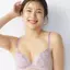 Daily AMOSTYLE 寄せブラ プチプラ ブラ＆ショーツセット クラシックフラワー, パープル, model image number 0