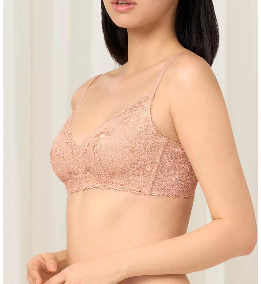 Triumph Natural Elegance Delicate 系列無鋼圈薄襯墊胸圍 - Soft praline - 經典塑型