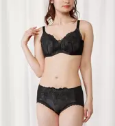 【SALE】トリンプ プレミアム ゴールドレーベル4001 ブラジャー(パッドなし), ブラック, model image number 1