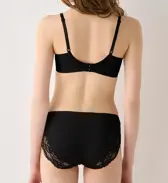 ソフなちゅブラ レギュラーショーツ, ブラック, model image number 4