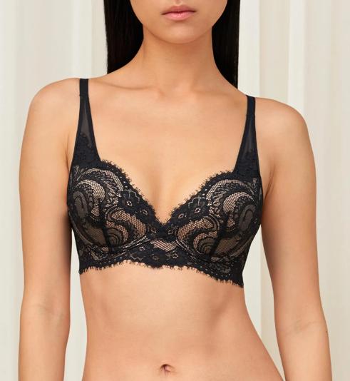 Triumph LOVE LACE NON-WIRED PUSH UP BRA - Black - Non-wired Bra