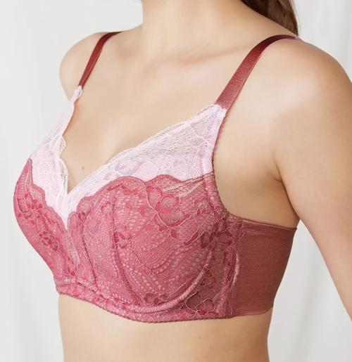 すっきり包み込むブラ585ブラジャー(パッドなし)【一部カラーSALE】, ピンク, model image number 4