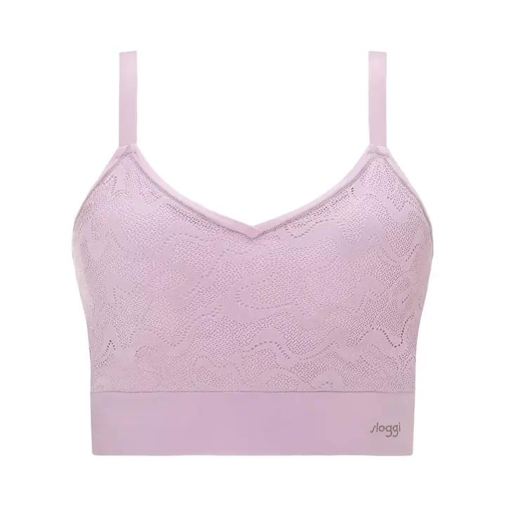 スロギー ゴー オールラウンド レース カップ付きハーフトップ ラージ, ピンク, product image number 0