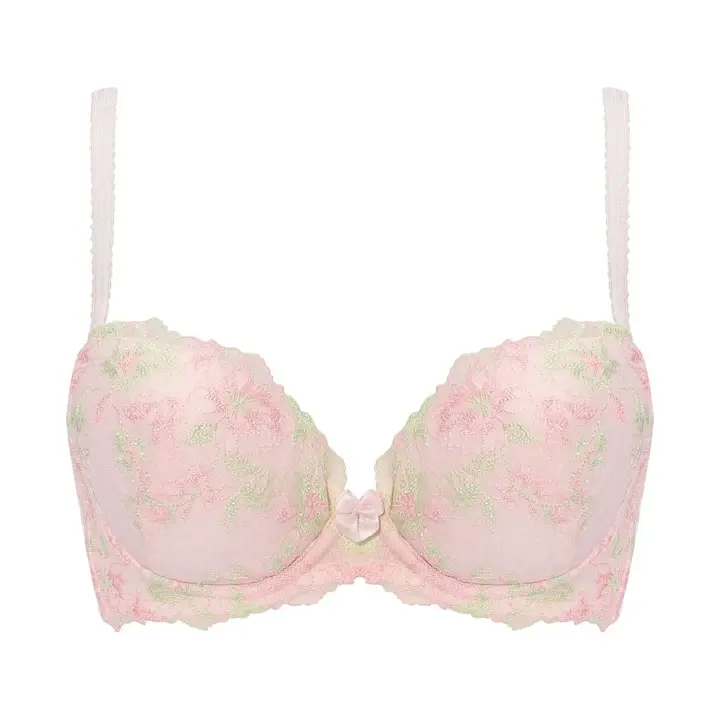 【WEB限定】美胸ソフトブラ クラッシーペタルズ ブラ＆ショーツセット, レッド, product image number 0