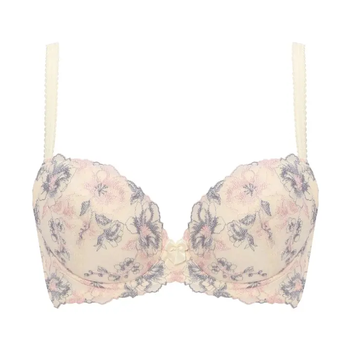 【WEB限定】美胸ソフトブラ クラッシーペタルズ ブラ＆ショーツセット, ホワイト, product image number 0