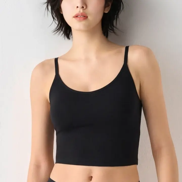 スロギー フリー オールラウンド クロップ トップ, ブラック, model image number 0