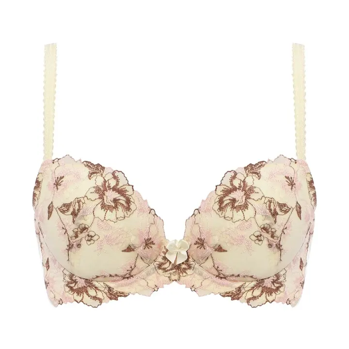 【WEB限定】美胸ソフトブラ クラッシーペタルズ ブラ＆ショーツセット, ホワイト, product image number 0