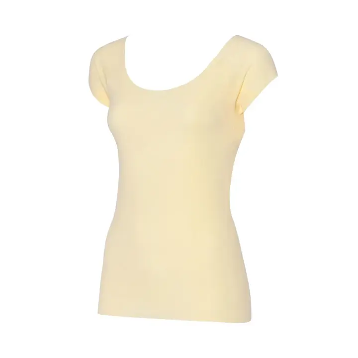 すっきりインナー5340 2分袖トップ【一部カラーSALE】, イエロー, product image number 2