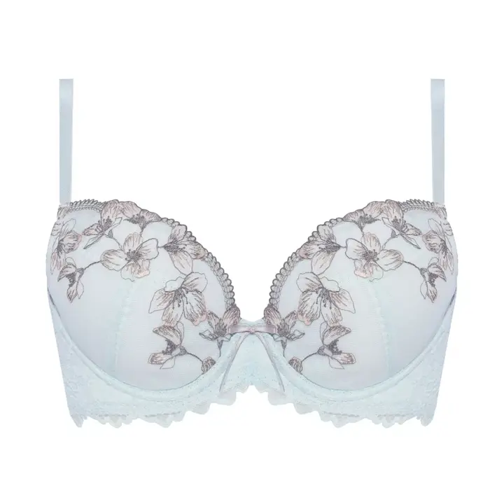 【WEB/アウトレット限定】Daily AMOSTYLE 脇高ブラ (イノセントフローラル), ブルー, product image number 0