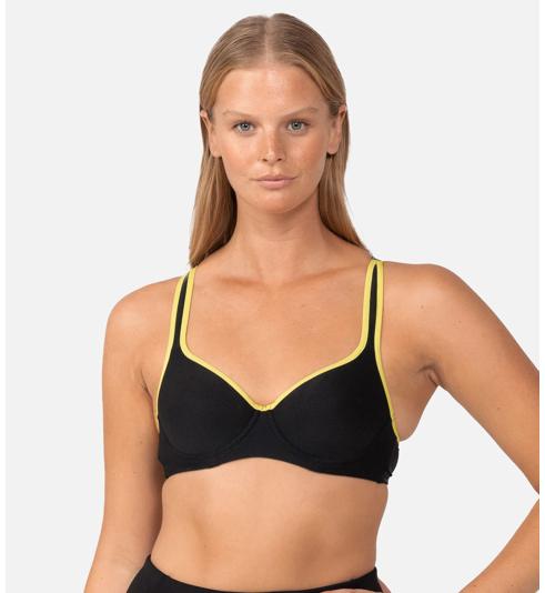 Triumph TRIACTION RACERBACK SPORTS BRA - Black\/green - Wired