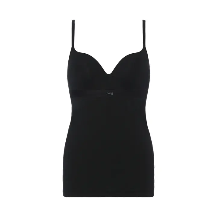 スロギー ゴーコットン カップ付きキャミソール, ブラック, product image number 0