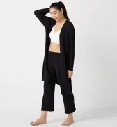 【SALE】sloggi G100 ホームウェア ニットロングボトム, グレー, model image number 1