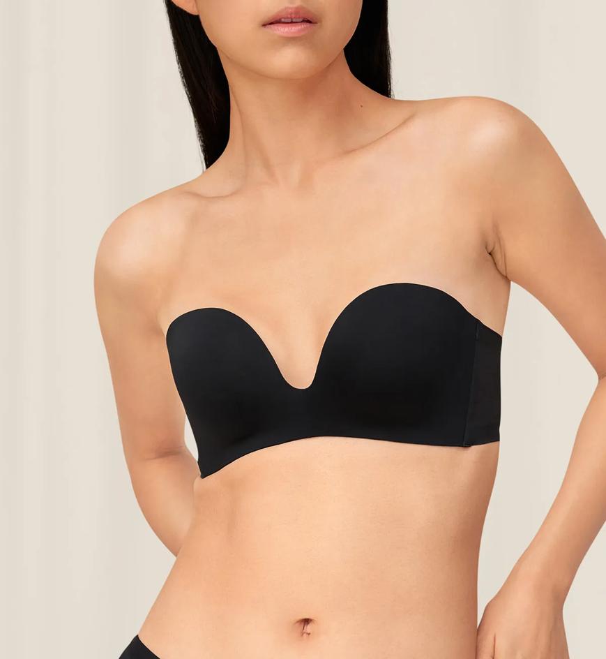 Triumph Invisible Inside-Out Non-Wired Detachable Push Up Bra - Black - Strapless\/Convertible Bra