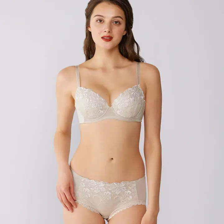 トリンプ プレミアム ゴールドレーベル4006 ブラジャー【一部カラーSALE】, ベージュ, model image number 1