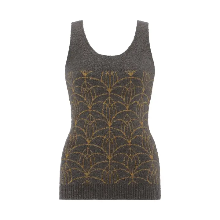 スロギー “ほっ”とアイテム(ニット柄) インナートップ, グレー, product image number 0