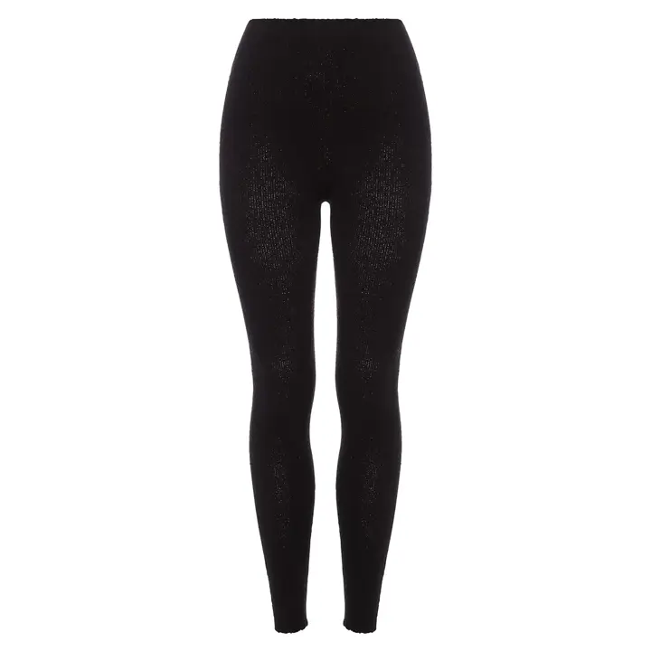 スロギー ホイップタッチ 9分丈ニットパンツ【一部カラーSALE】, ブラック, product image number 0